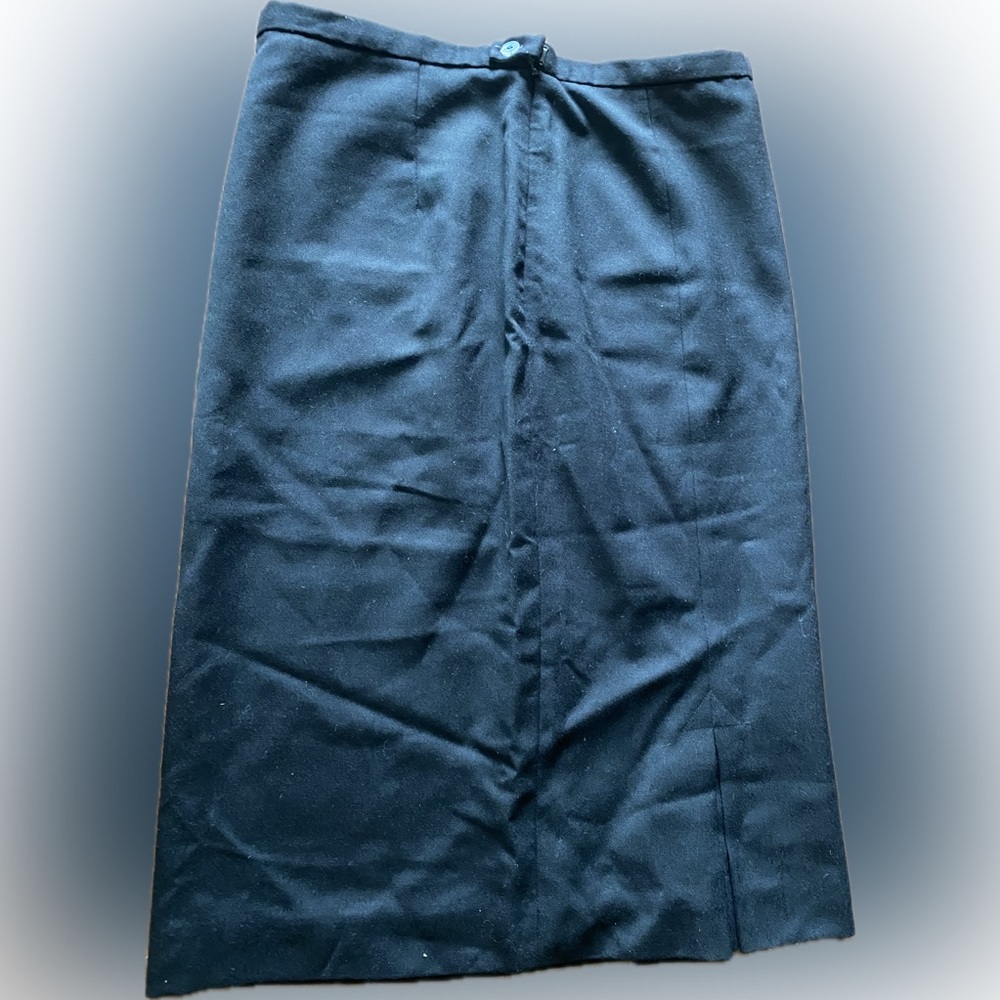 Pendleton Classic Black Midi Lined Wool Skirt Whi… - image 2